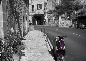 Moped in Deia, Mallorca